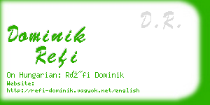 dominik refi business card